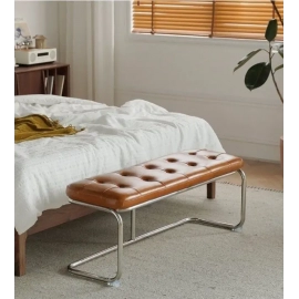 Nordic PU Leather Stool Simple Modern Hallway Soft..