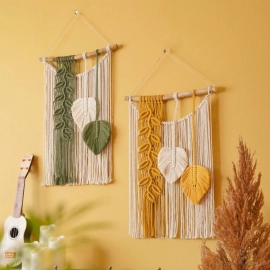 Macrame Wall Hanging Tapestry Wall Decor Boho Bohemian Woven Home Decoration Handmade Living Room Apartment Dorm Tapestries