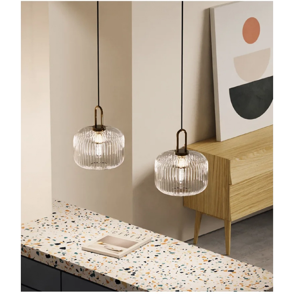 Modern Glass Chandelier Home Decor LED Dining Room Pendant Lights Bedroom Kitchen Fixtures Restaurant Hanging Lamp